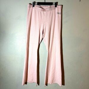Juicy Couture Pink Wide Leg Knit Lounge Pants